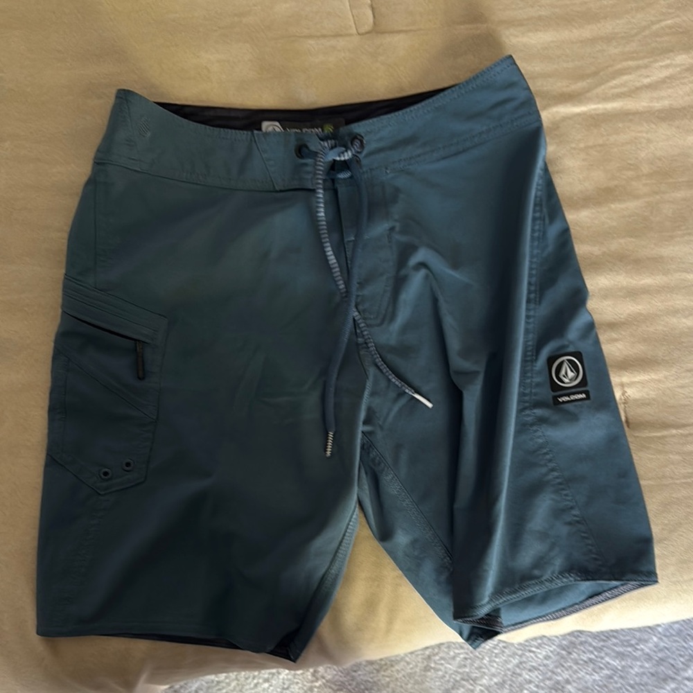 Volcom Blue Board Shorts with Streamlined Fit